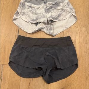 Black and Gray Lululemon Shorts Set